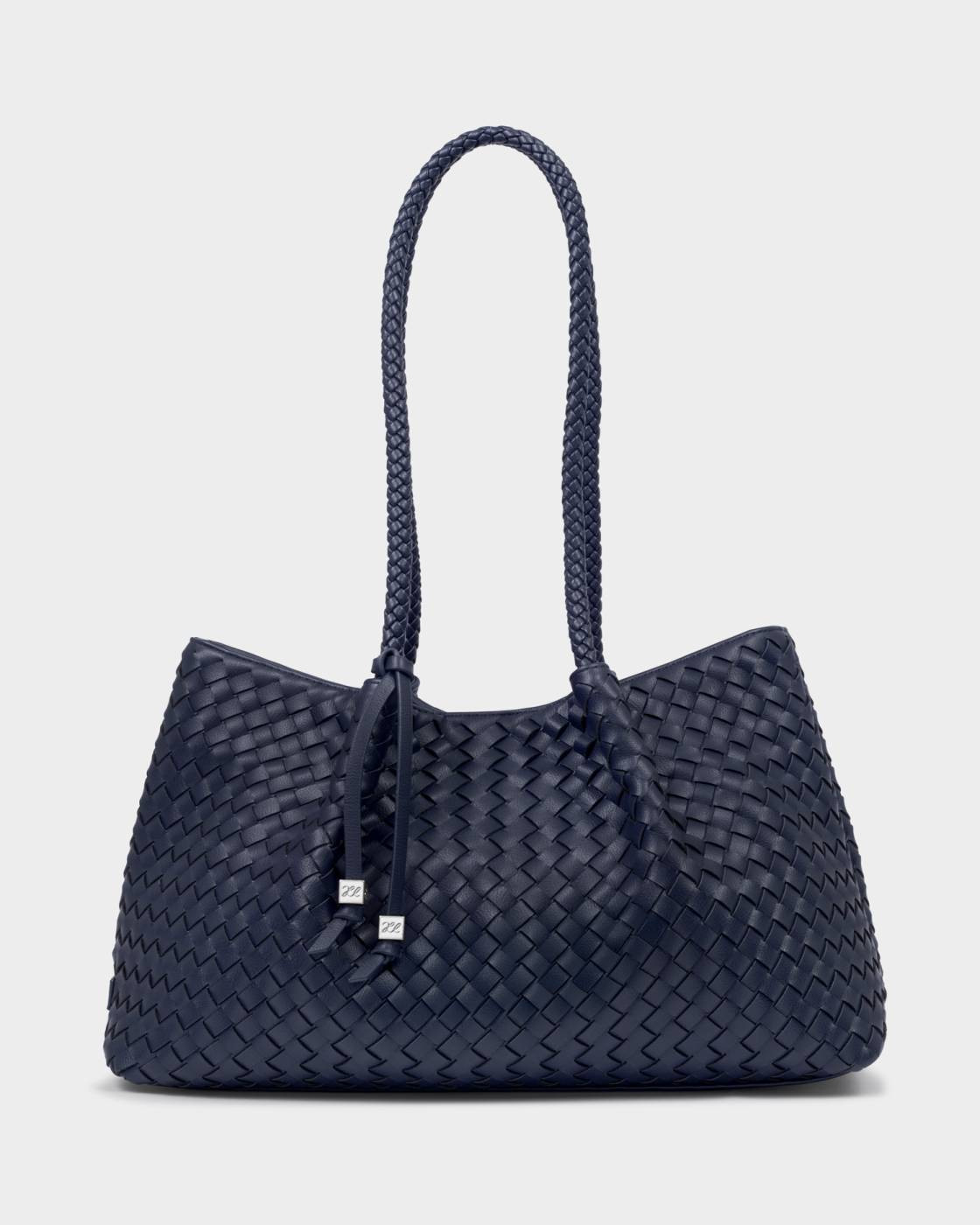 Nova Hand Woven Small Shoulder Tote in Navy | Katie Loxton Ltd. (UK)