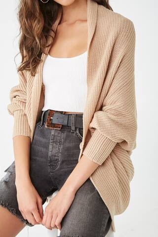 Ribbed Open-Front Cardigan | Forever 21 (US)