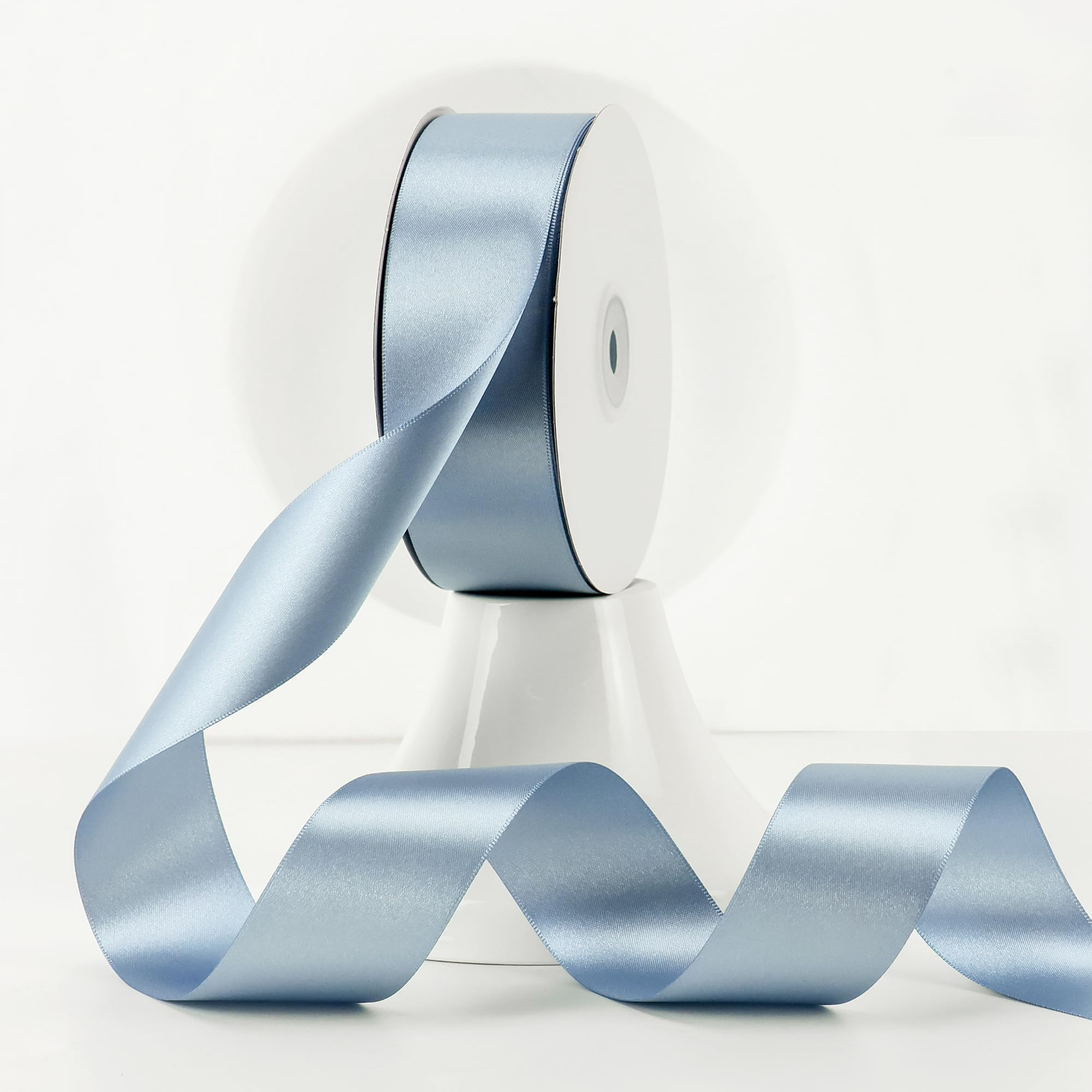 MEEDEE Slate Blue Satin Ribbon - 1-1/2 inch Double Faced, 50 Yards for Christmas Tree, Weddings, ... | Amazon (US)