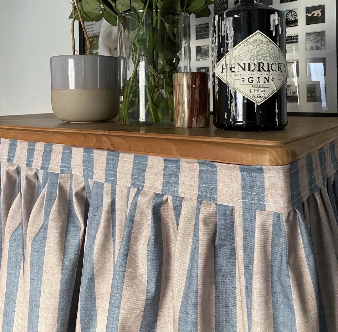 CUSTOM SINK Skirt, CUPBOARD Curtains Counter Valance, Kitchen Curtain, Storage Unit Curtain, Cabi... | Etsy (US)