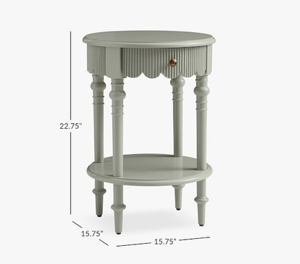 Chris Loves Julia Scallop Side Table (16")
