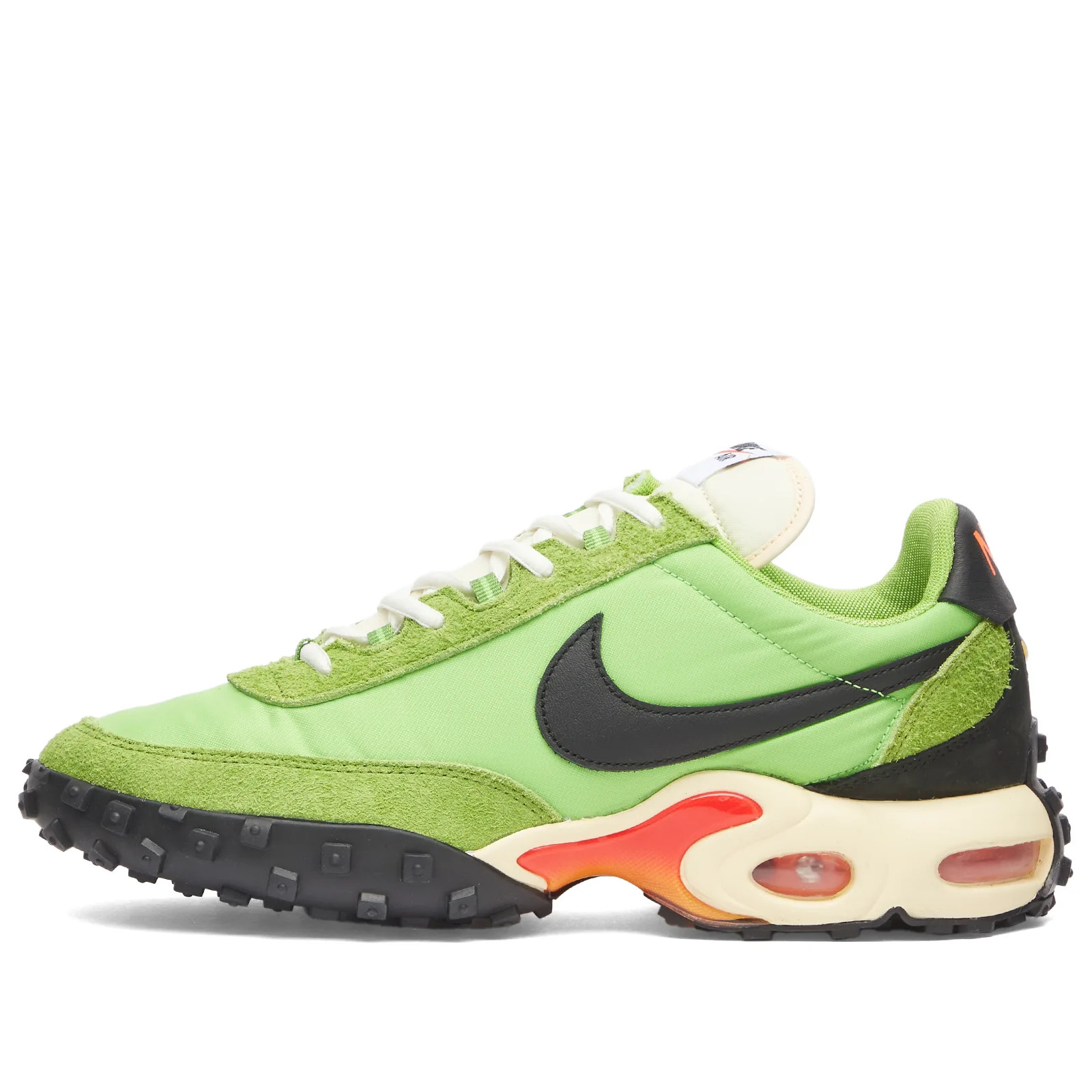 Nike Air Max Waffle SP in Green/Black/Orange, Size UK 4.5 | END. Clothing