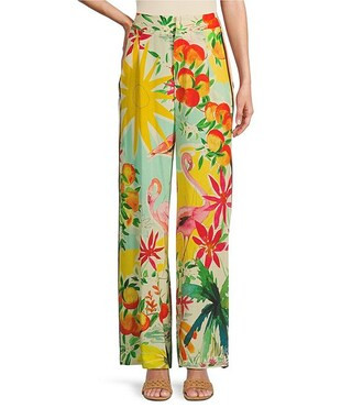 Antonio Melani Collins Printed Coordinating Linen Wide Leg Pants | Dillard's | Dillard's