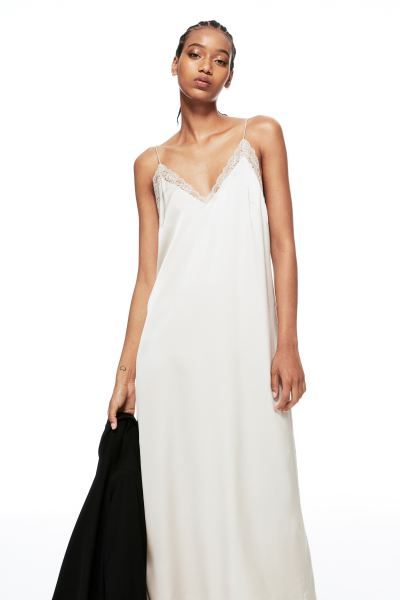Slip-on jurk met kant | H&M (DE, AT, CH, NL, FI)