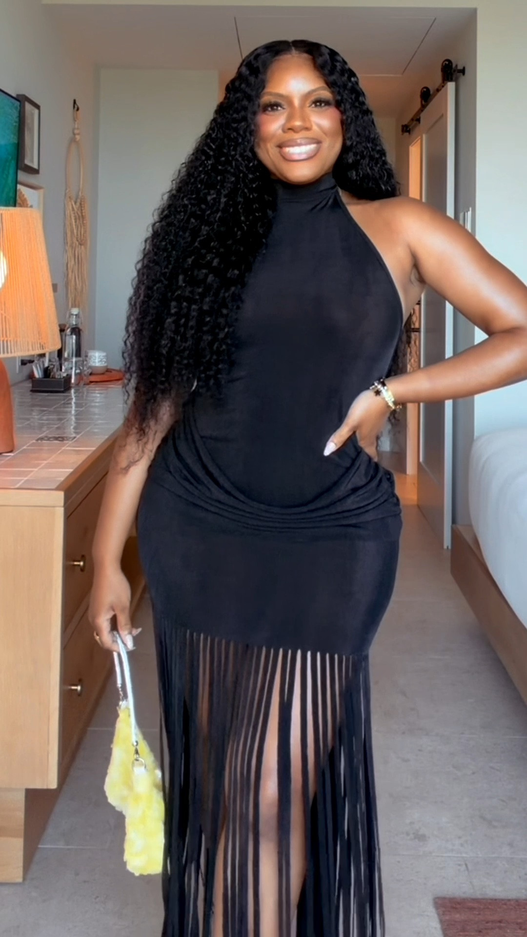 Black dresses never miss. 🖤 This fringe midi is the perfect mix of classy and sexy—the fitted silhouette hugs in all the right places, while the fringe adds just enough movement to turn heads. I finished the look with gold jewelry and a statement bag for an effortless vacation dinner or date night vibe.

#LTKStyle #LittleBlackDress #DateNightOutfit #VacationStyle

#LTKootd #LTKgrwm