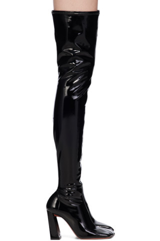 Black Marine Stretch Thigh High Boots | SSENSE