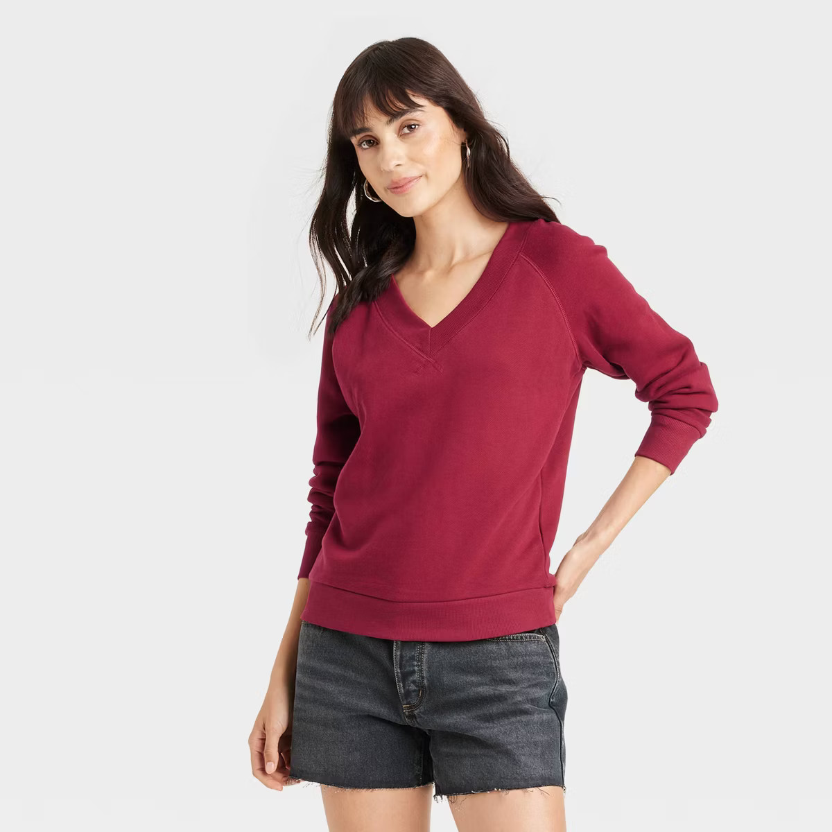 Women's Leisure Studio V-Neck Sweatshirt - Universal Thread™ | Target