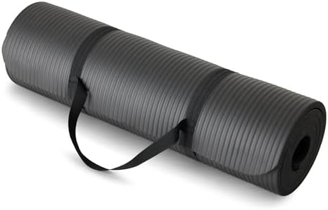 Amazon Basics Extra Thick Exercise Yoga Mat with Carrying Strap | Amazon (US)