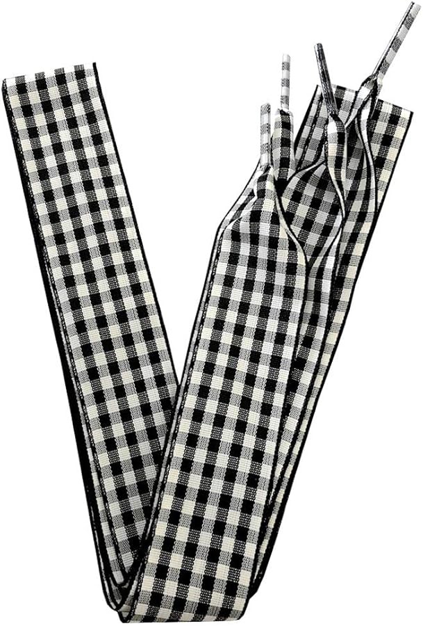1 Inch Wide Fantastic Flat Checkered Shoelaces Fabric Ribbon Plaid Shoe Laces for Sneaker Sport S... | Amazon (US)
