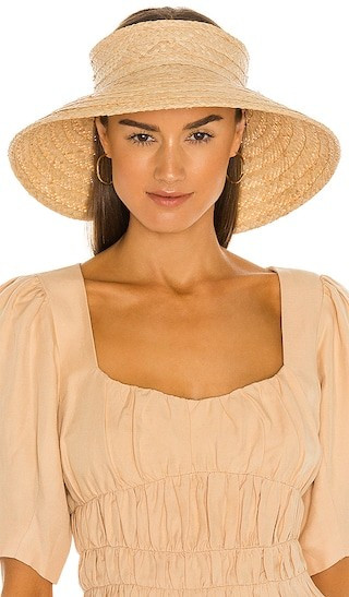 Roll Up Travel Visor in Natural | Revolve Clothing (Global)
