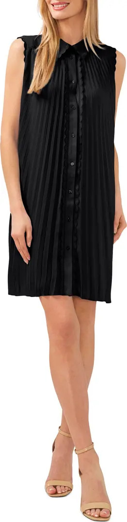 Scalloped Pleated Shirtdress | Nordstrom