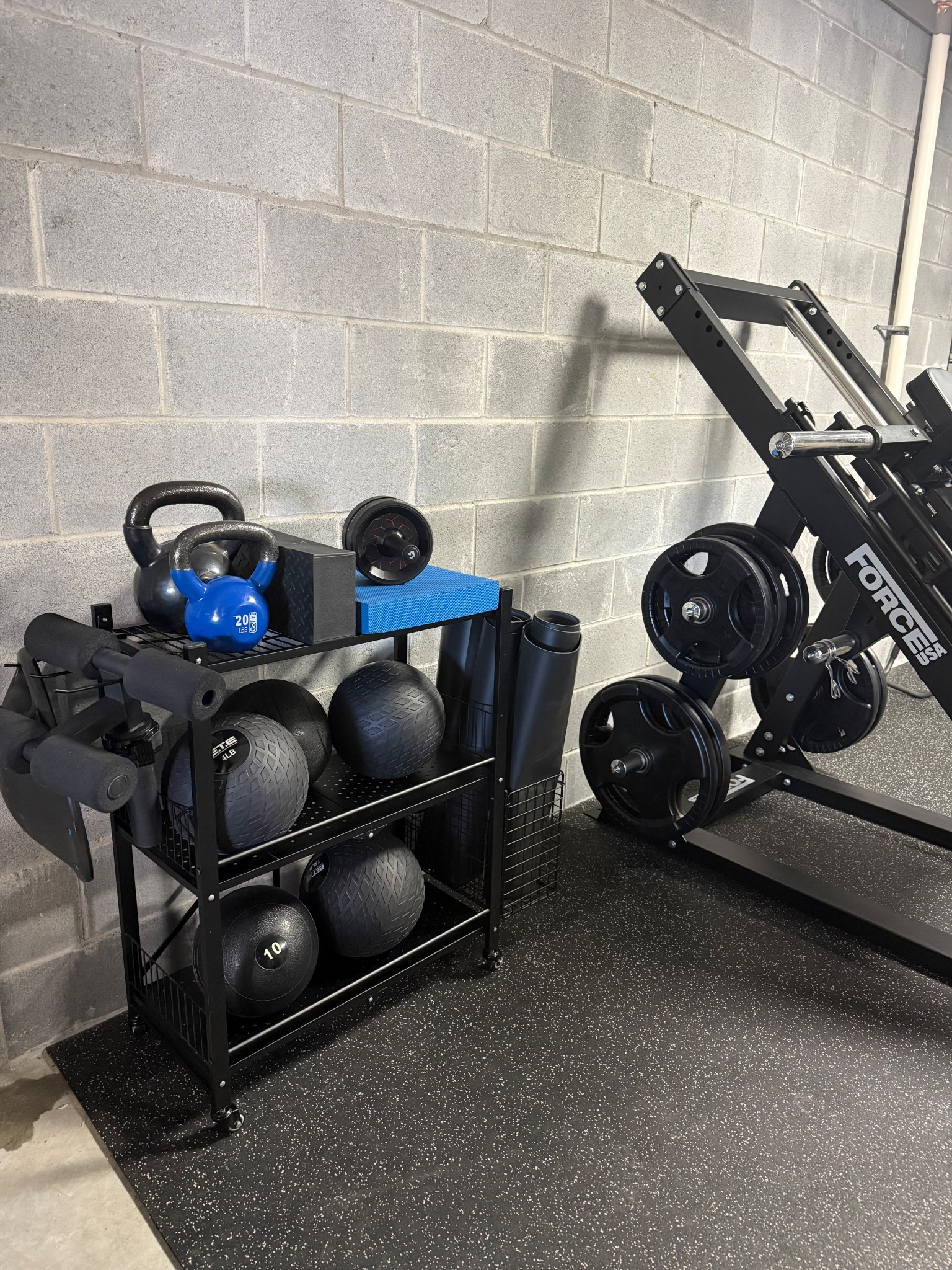Garage gym storage rack!