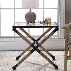 Braddock Rustic Iron Accent Table | Lamps Plus