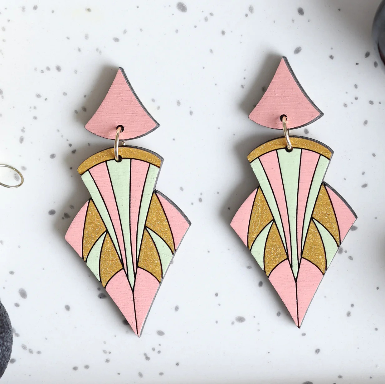 Art Deco Tiffany Dangle Earrings | Le Chic Miami