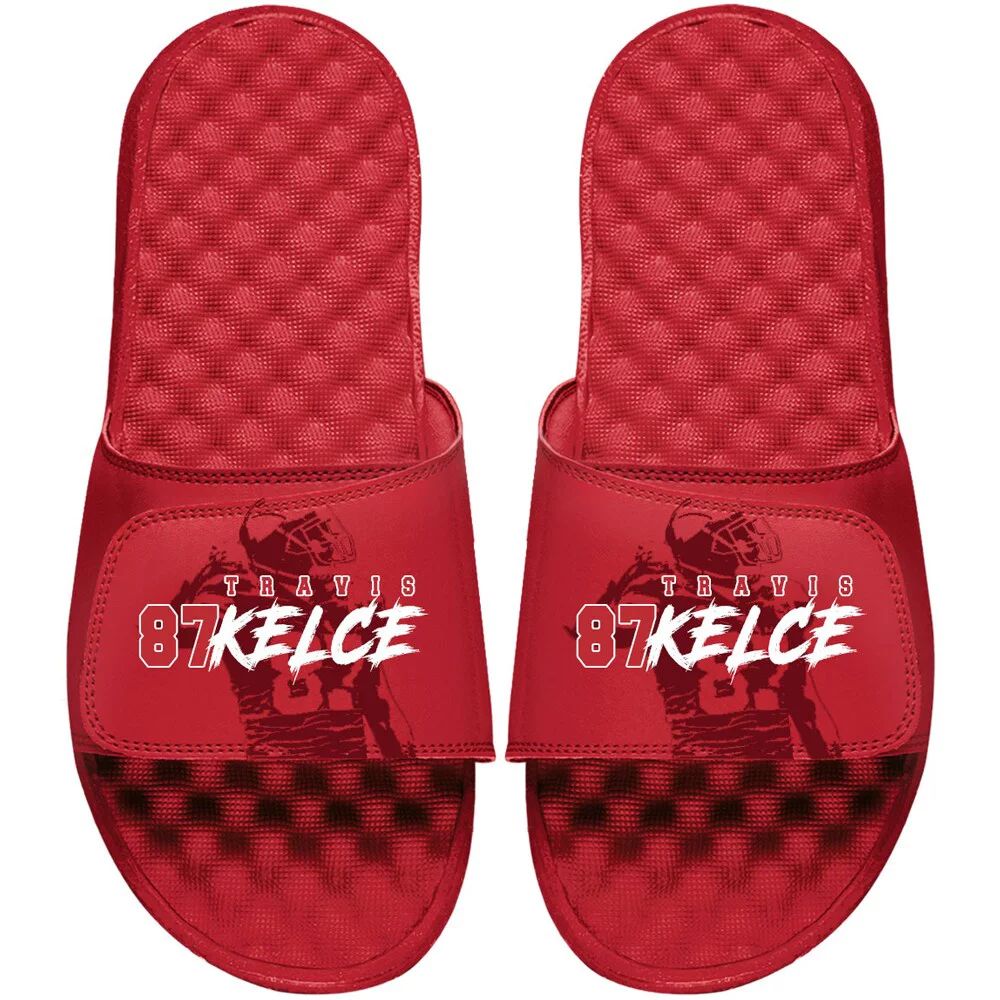 Youth ISlide Travis Kelce Red Kansas City Chiefs Tonal Pop Slide Sandals - Walmart.com | Walmart (US)