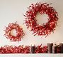 Lit Faux Red Berry Wreath & Garland | Pottery Barn (US)