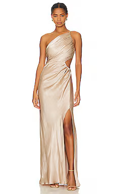 La Lune Asymmetrical Gathered Maxi Dress
                    
                    Shona Joy | Revolve Clothing (Global)