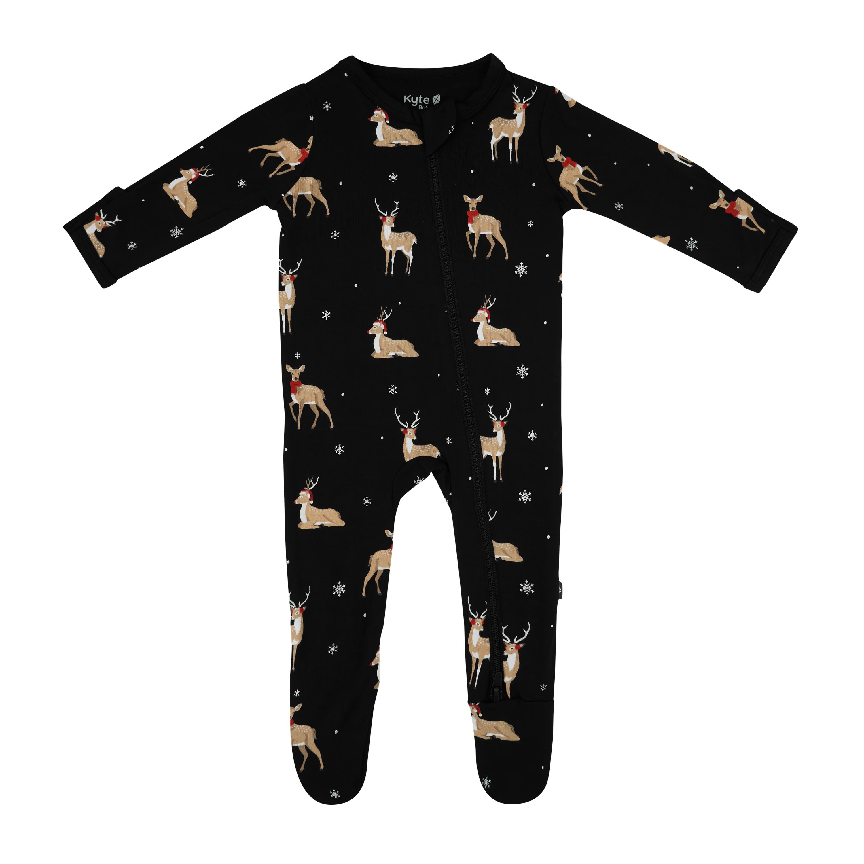 Zippered Footie in Midnight Deer | Kyte BABY