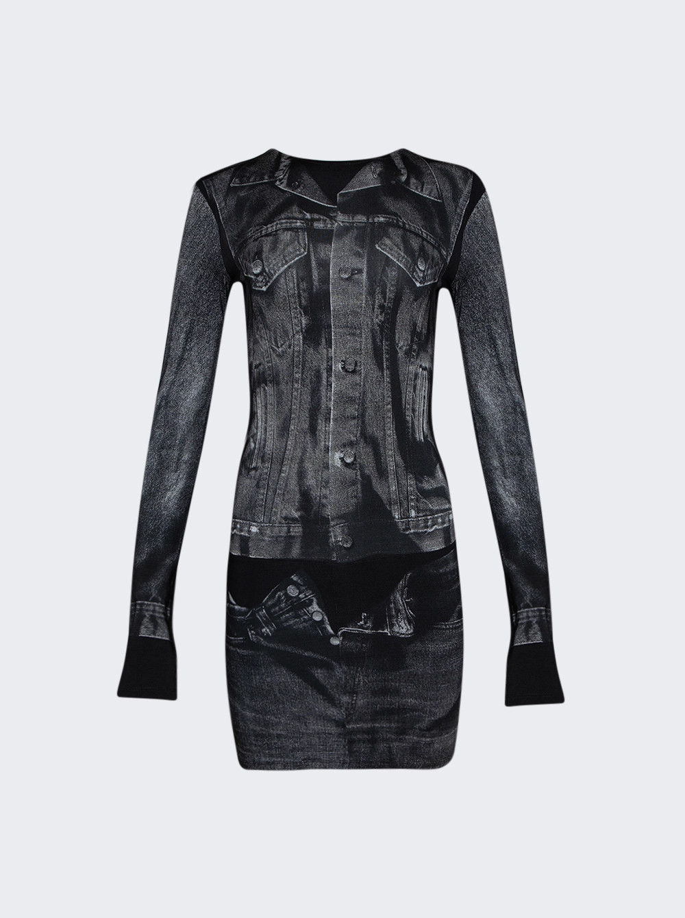 L'oeil Tattoo Short Dress Black And Grey  | The Webster | The Webster