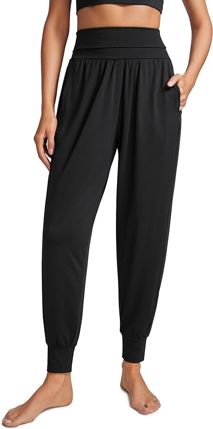 CRZ YOGA High Waisted Yoga Jogger Pants for Women Comfy Loose Lounge Harem Pants Sweatpants with ... | Amazon (US)