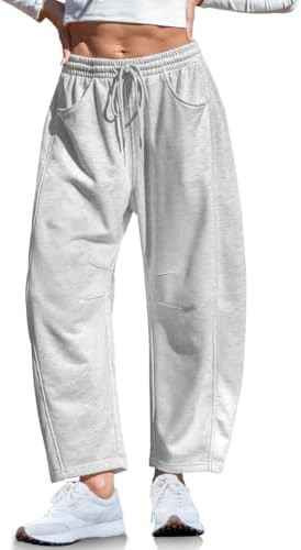 TARSE Women’s Barrel Sweatpants Loose Fit Lounge Pants Casual Wide Leg Pants Cotton Comfy Elast... | Amazon (US)