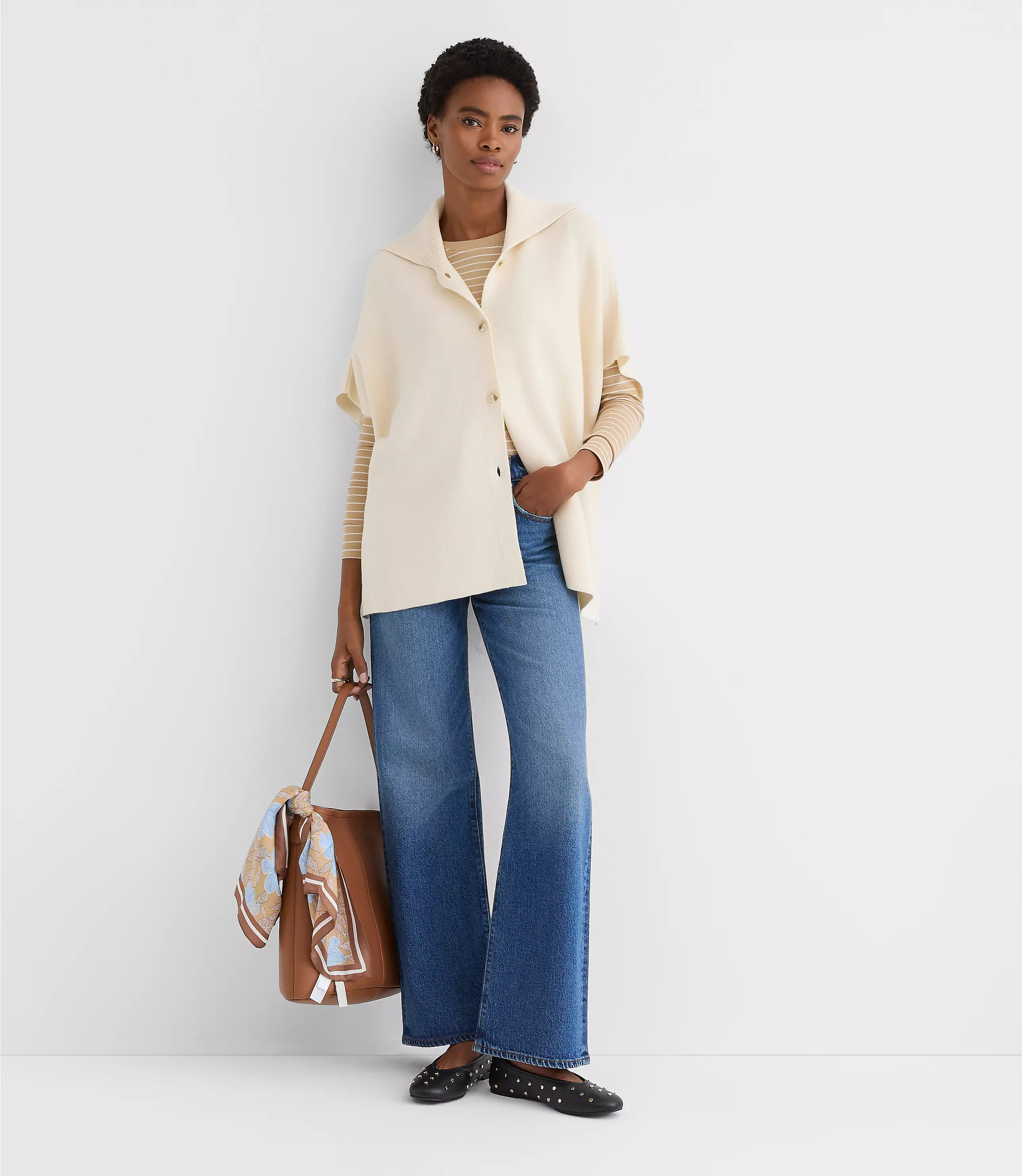 Knit Cape Jacket | LOFT