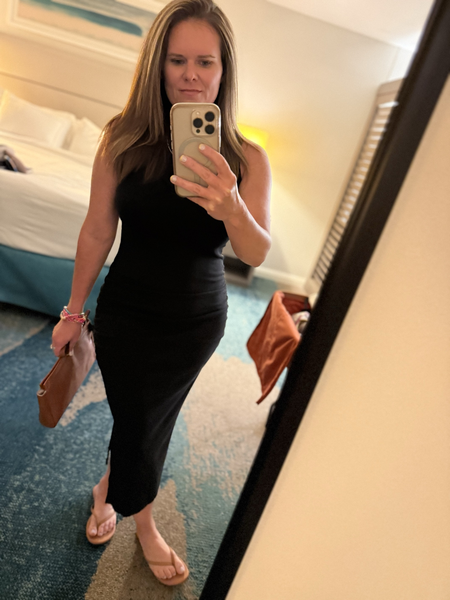 Headed to dinner! This dress is one of my go-to dresses for dinners when I’m not sure what to pack! It’s so flattering and can be dressed up or down! 

#LTKootd #LTKOver40
