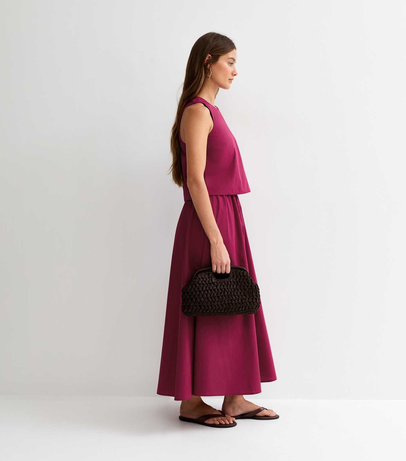 Dark Brown Woven Slouch Grab Clutch | New Look | New Look (UK)