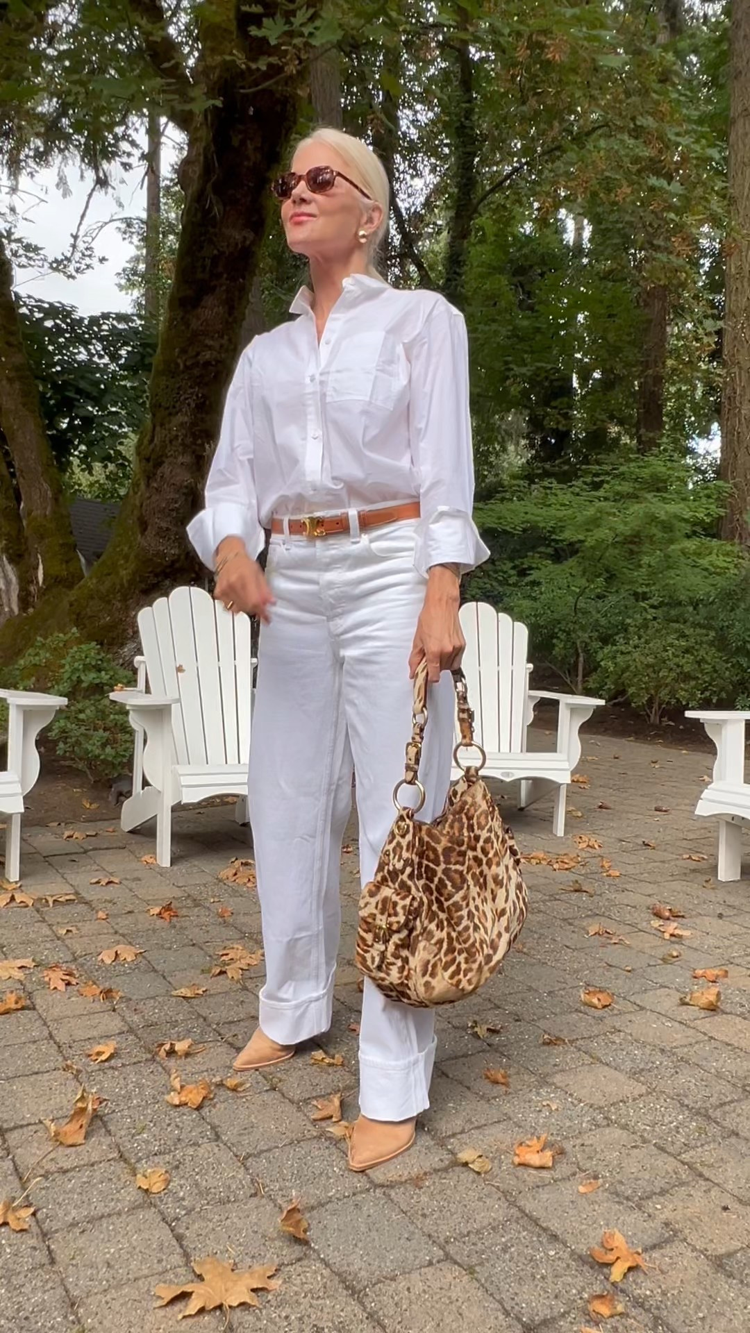 Prefall vibes. Relaxed white denim takes the stage and tells them you’re relevant. Neutral accessories in leather, calf hair and suede goce you the perfect transitional outfit  

#LTKxMadewell #LTKOver40 #LTKStyleTip