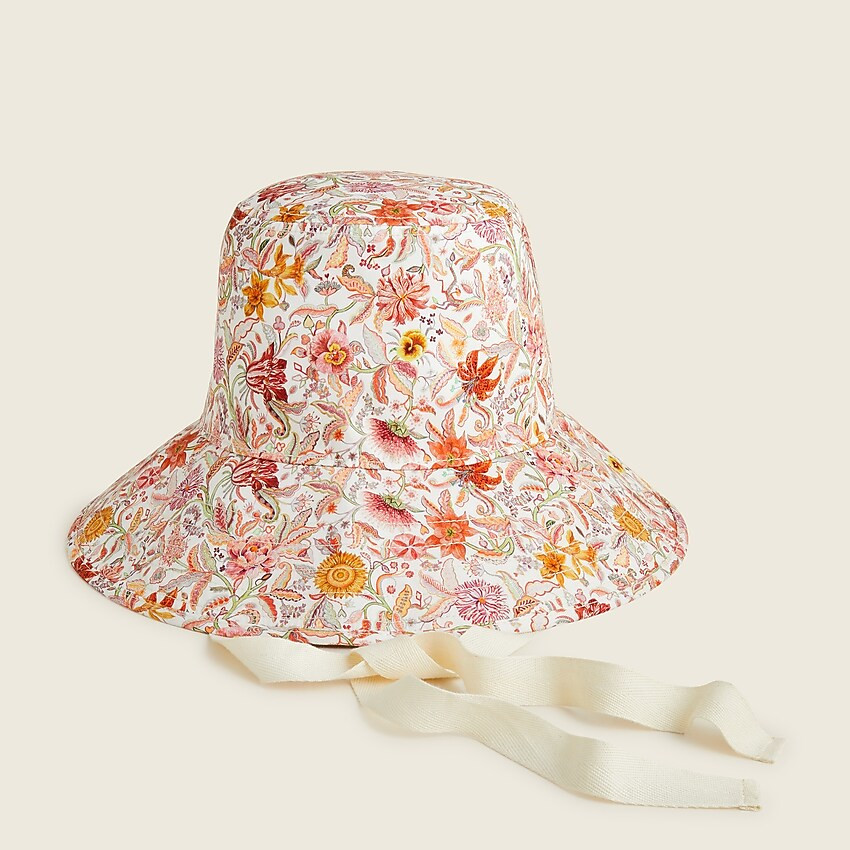 Printed ribbon-tie bucket hat in Liberty® print | J. Crew US