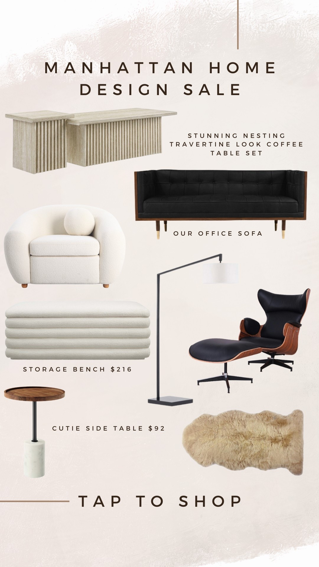 Shop my office design idea with these stunning pieces from @manhattan.home.design 🤩 everything is 20% off during their Memorial Day Sale!! Use code MEM20 🎆🎇