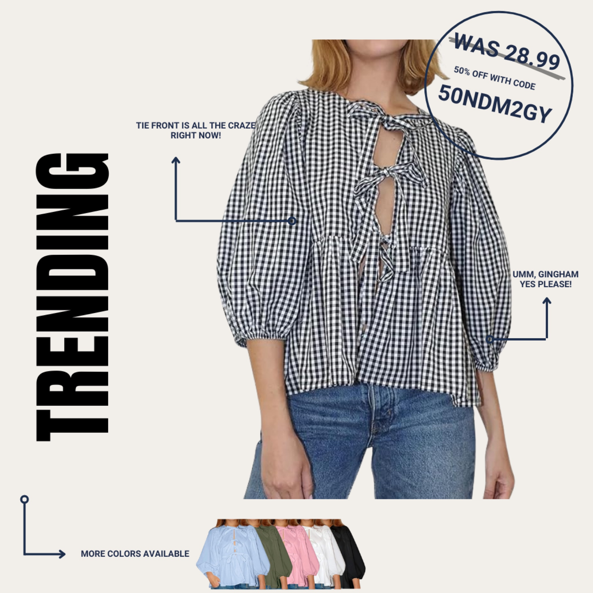 Tie front tops have my heart😍

#LTKSaleAlert #LTKFindsUnder100 #LTKFindsUnder50