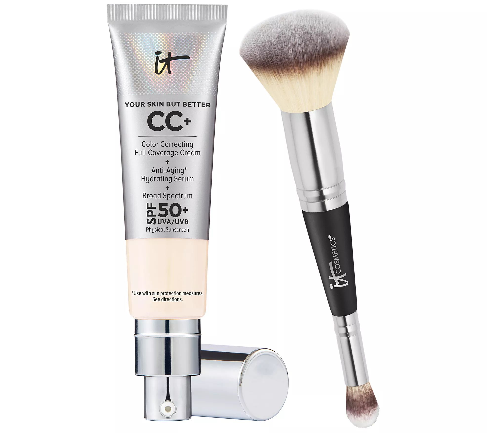 IT Cosmetics CC+ Cream SPF 50 Foundation with Brush - QVC.com | QVC