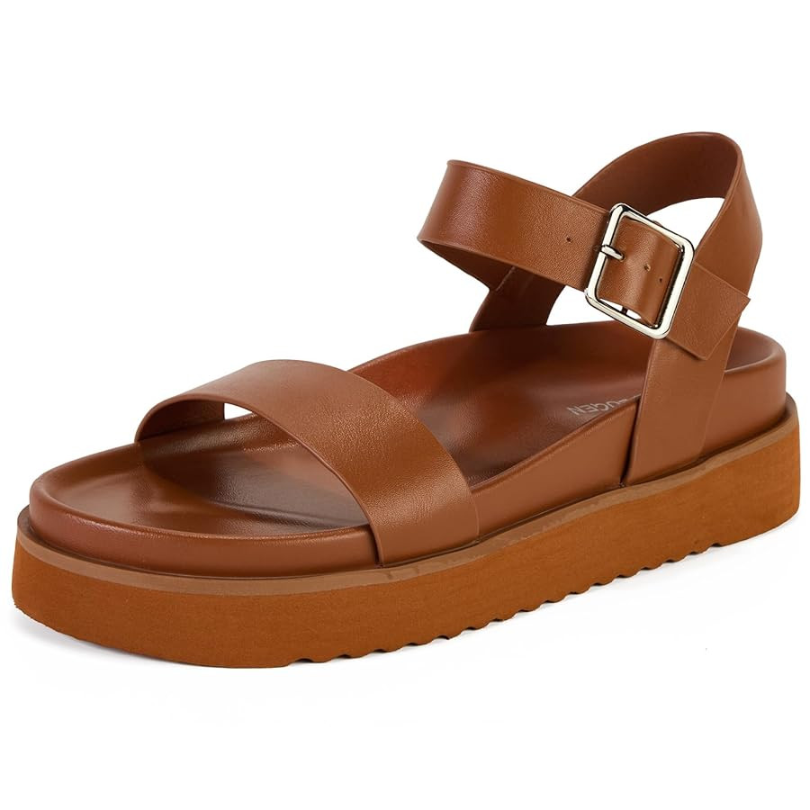 Yavero Womens Platform Sandals Open Toe Summer Sandals Low Wedge Sandals | Amazon (US)
