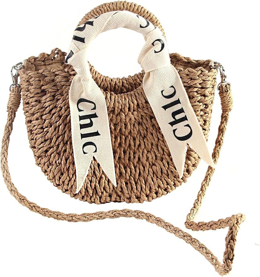 Women's Shoulder Handbags Straw Beach Bag Woven Bag Handbag Purse Summer Beach Bags | Amazon (US)