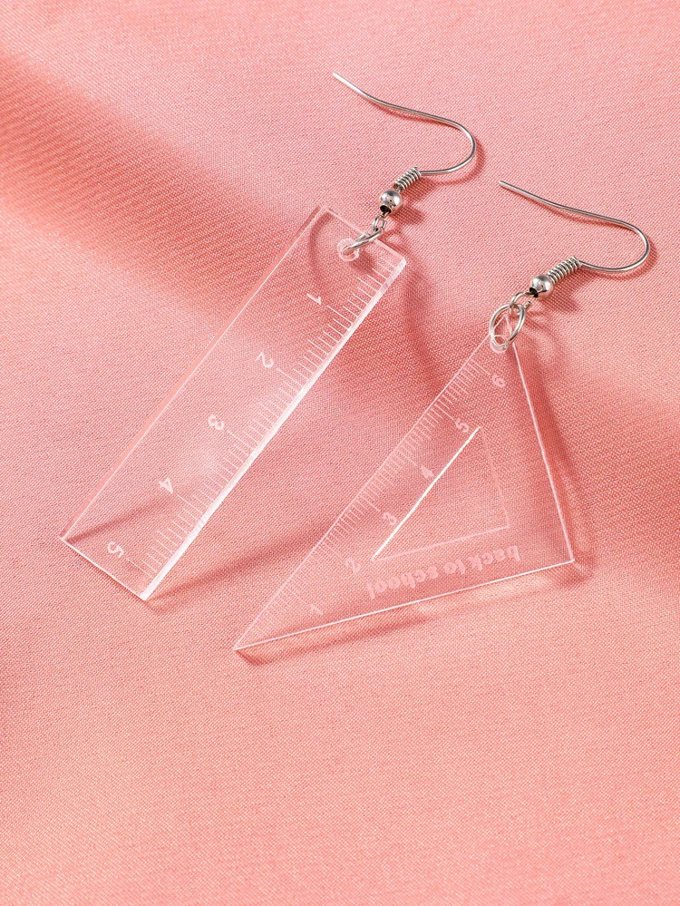 Clear Ruler Design Earrings | SHEIN