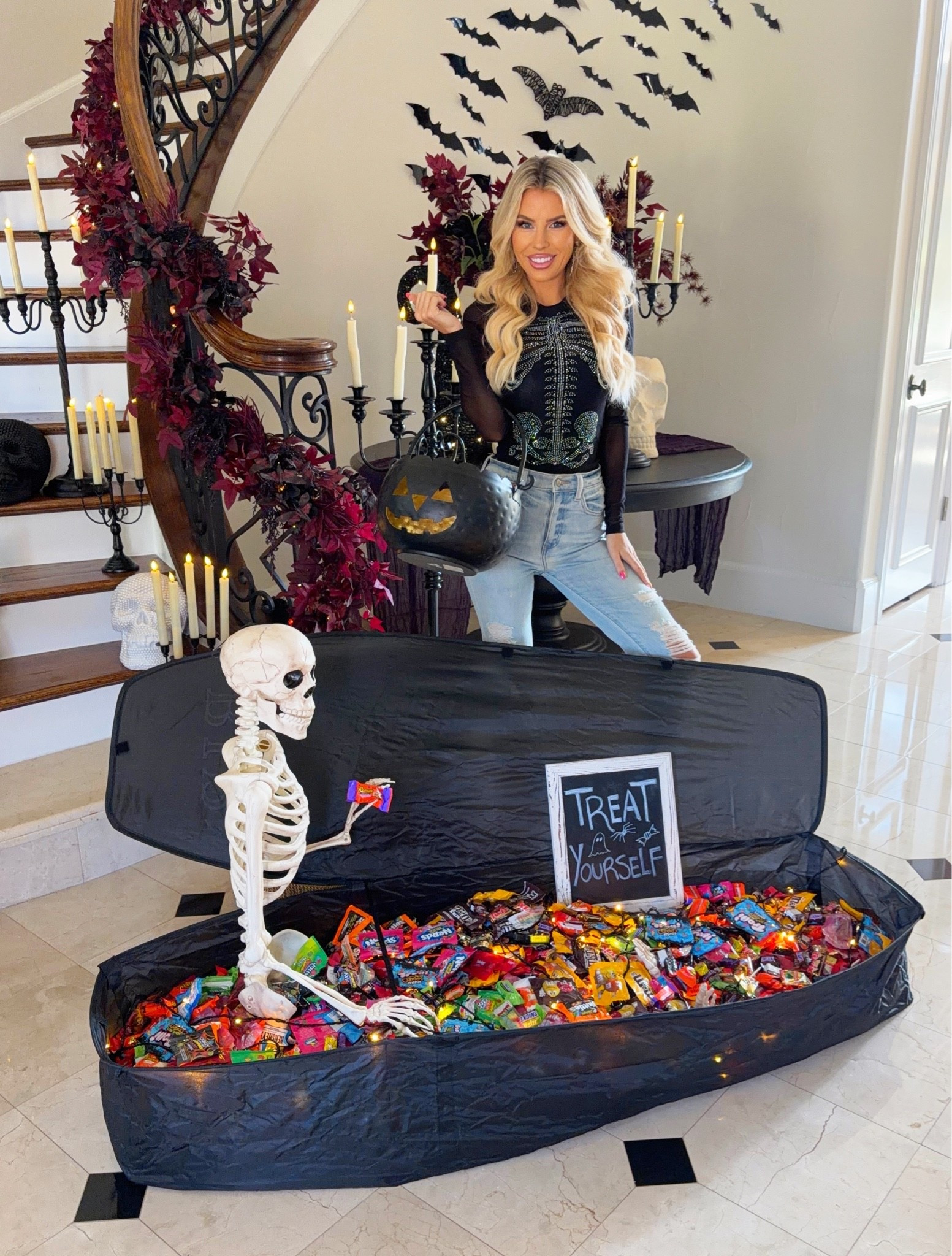 Halloween. Halloween top. Skeleton top. Trick or treat. Halloween party