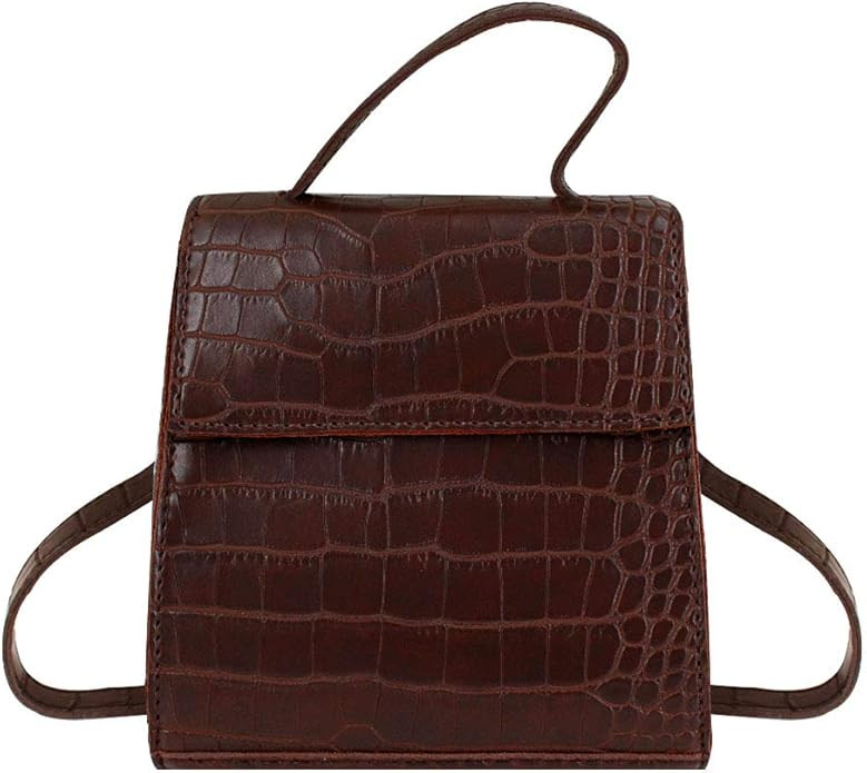 Goodbag Women Crocodile Pattern Leather Clutch Purse Detachable Shoulder Strap Tote Handbag | Amazon (US)