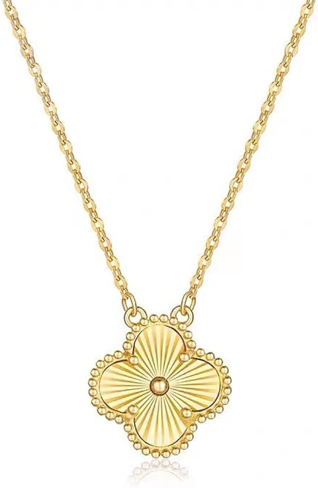 Dainty clover Necklace for Women,gold silver four Leaf Clover necklace Pendant, Simple girls neck... | Amazon (US)