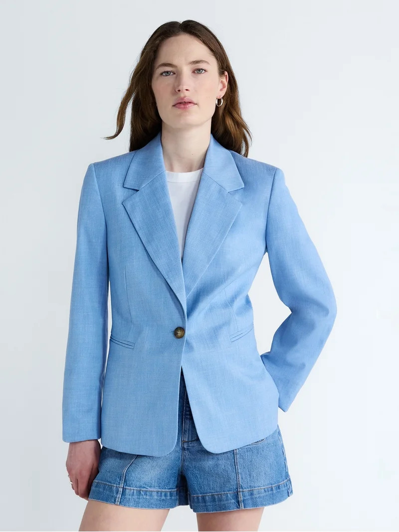 Free Assembly Women's and Women's Plus Single Breasted Blazer, Sizes XS-4X | Walmart (US)