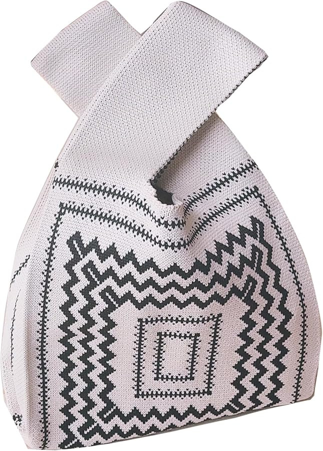 Knot Bag, Mini Knit Tote Bag, Extra Thickened Japanese Knot Bag, Wristlet Handbag - 1/2/6 Pack | Amazon (US)