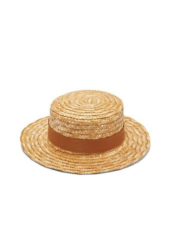 NY & Co Women's Flat-Top Straw Hat Natural | New York & Company