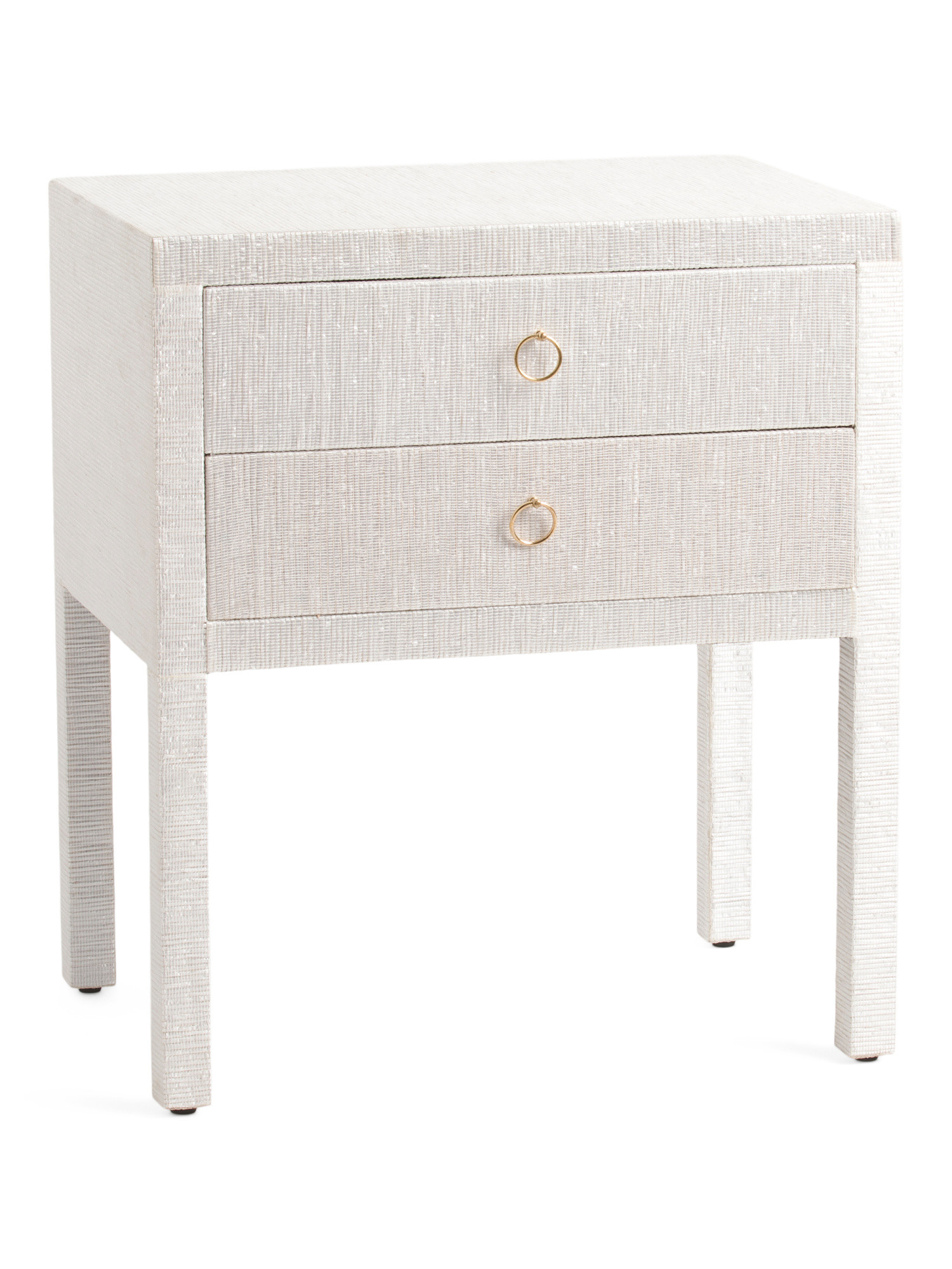 2 Drawer Raffia Woven Side Table | TJ Maxx