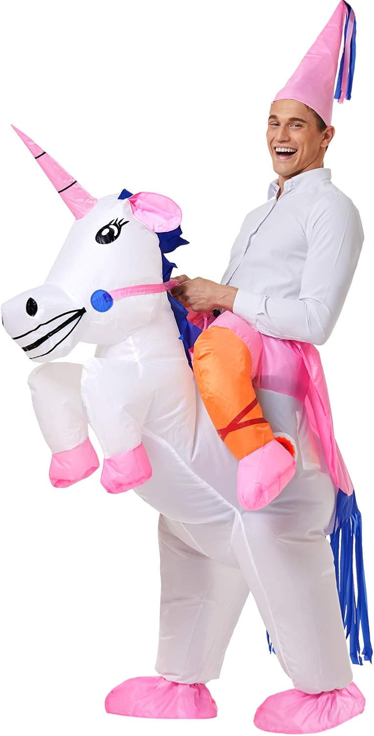 YEAHBEER Unicorn Costume Inflatable Suit Halloween Cosplay Fantasy Costumes Adult/Kids | Amazon (US)