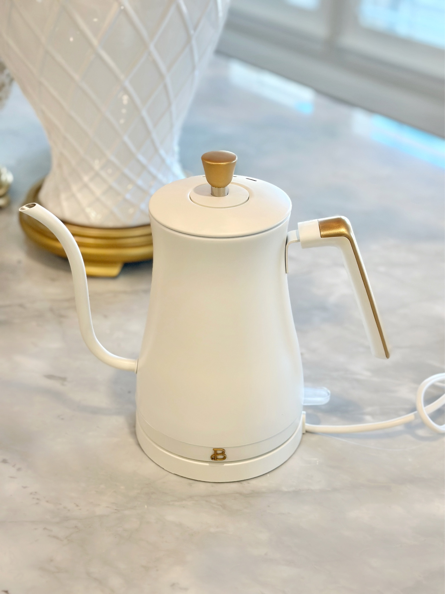 New white and gold gooseneck kettle under $35!

Kitchen accessories, white kitchen appliances Walmart home tea kettle white kettle 

#LTKhome #LTKFind #LTKunder50