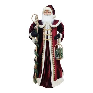 Merry Brite Jumbo Santa with Staff & Lantern, Caucasian, 60 in | CVS Health
