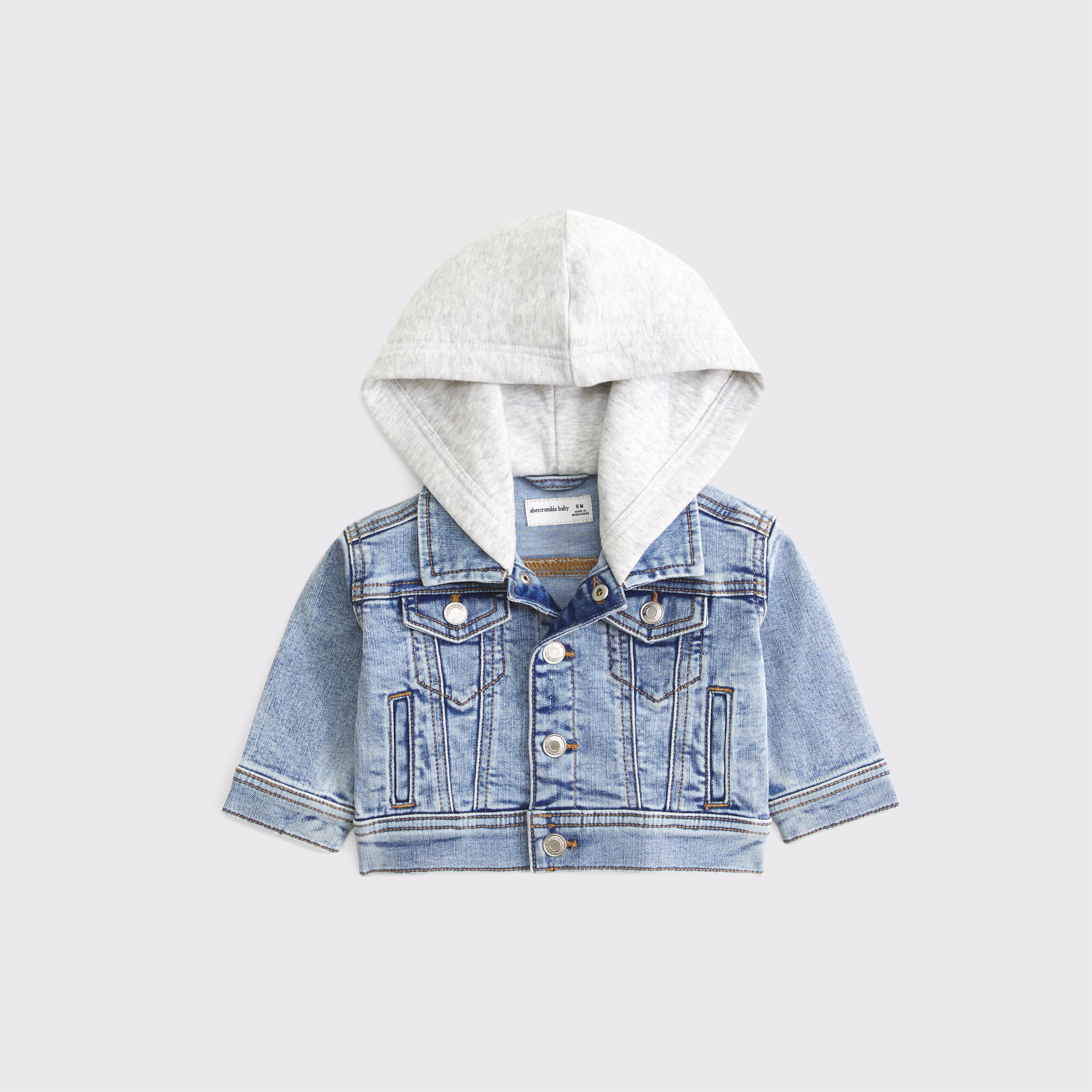 baby hooded denim jacket | Abercrombie & Fitch (US)