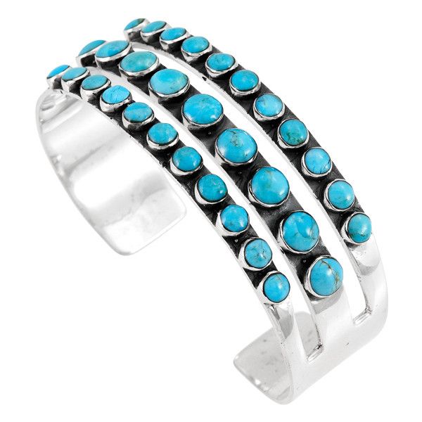 Turquoise Bracelet Sterling Silver B5604-C75 | TURQUOISE NETWORK