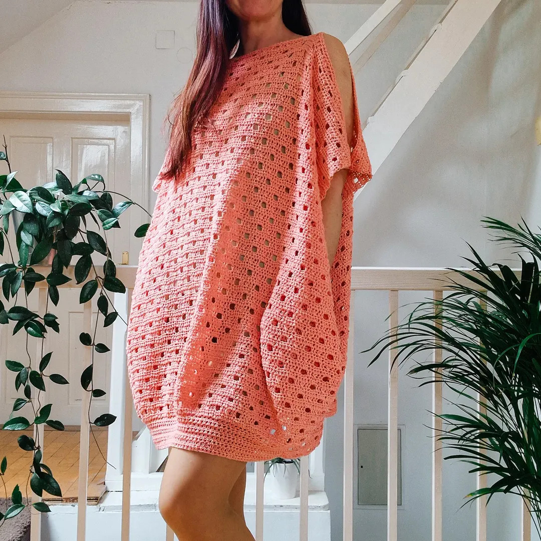 Mira Dress Crochet Pattern: Oversized Tunic With Pockets (PDF Download + Video Tutorial) - Etsy | Etsy (US)