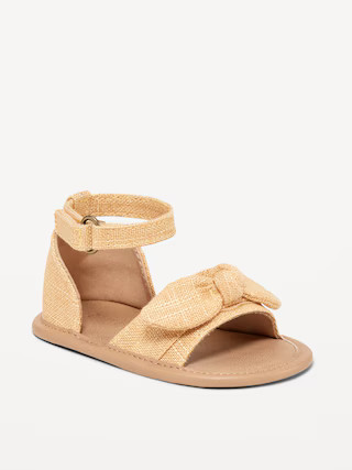 Linen-Style Bow-Tie Sandals for Baby | Old Navy (US)